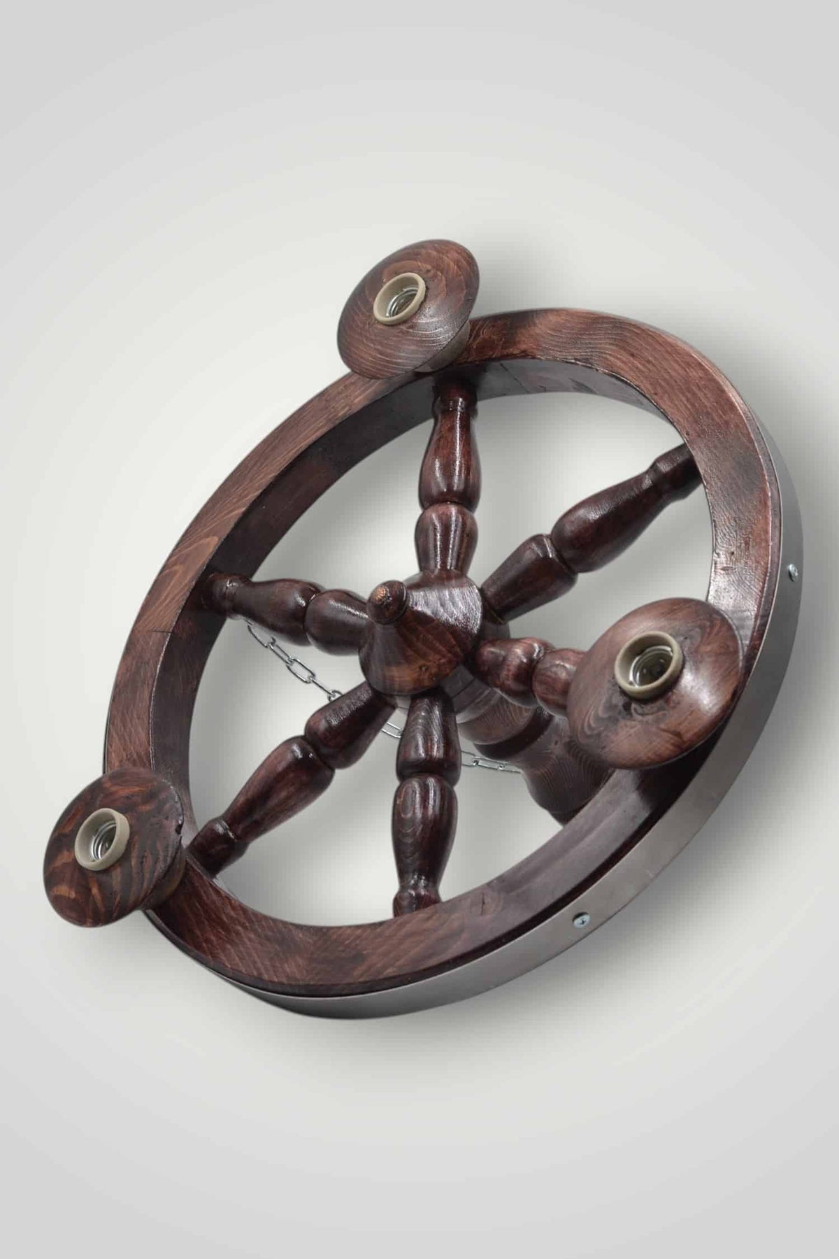 Lustra din lemn cu 3 becuri, diametru 50cm, maro Z-TOOLS / EXT9070