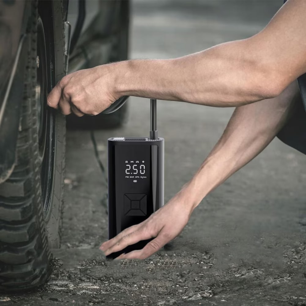 Pompă electrică portabilă 150 PSI, 6000 mAh, LCD, manometru digital, lanternă LED, Z-TOOLS / EXT9074