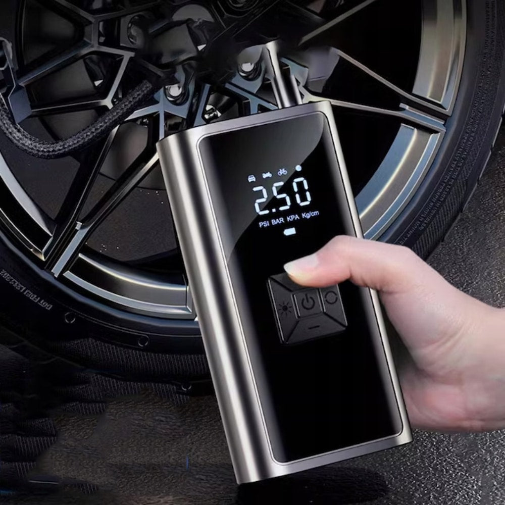 Pompă electrică portabilă 150 PSI, 6000 mAh, LCD, manometru digital, lanternă LED, Z-TOOLS / EXT9074