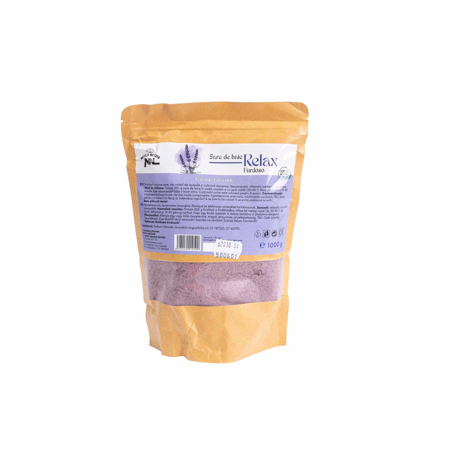 Sare de baie, punga de 1kg, aroma lavanda Z-TOOLS / EXT9977