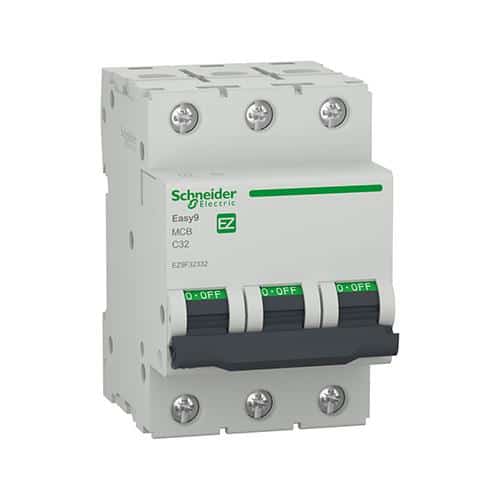 Întrerupător automat, 3P 32A curba C, 4500A, Schneider, alb / EZ9F32332