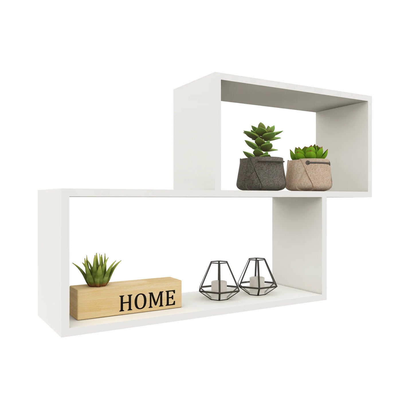 Etajera Rico haaus V1, Alb, L 100 x l 25 x H 65 cm