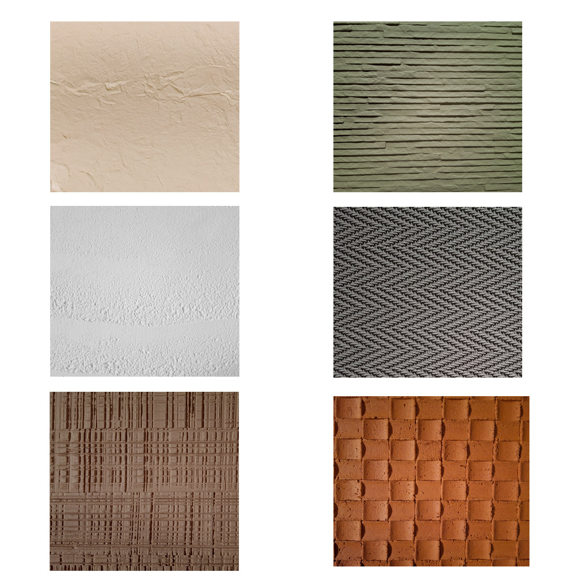 Mostrar panouri flexibile din praf de piatra, Naimeed F14, 6 modele, 15X30 cm