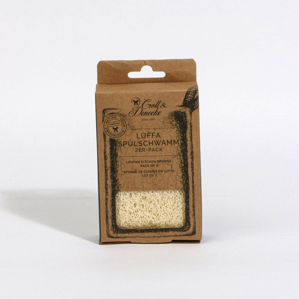 Burete de vase natural - 100% luffa (Set 2 buc)