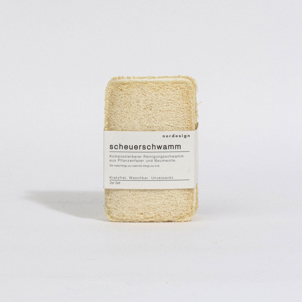 Burete pentru vase din celuloză și fibre de sisal, 100% natural (set 2 buc.)