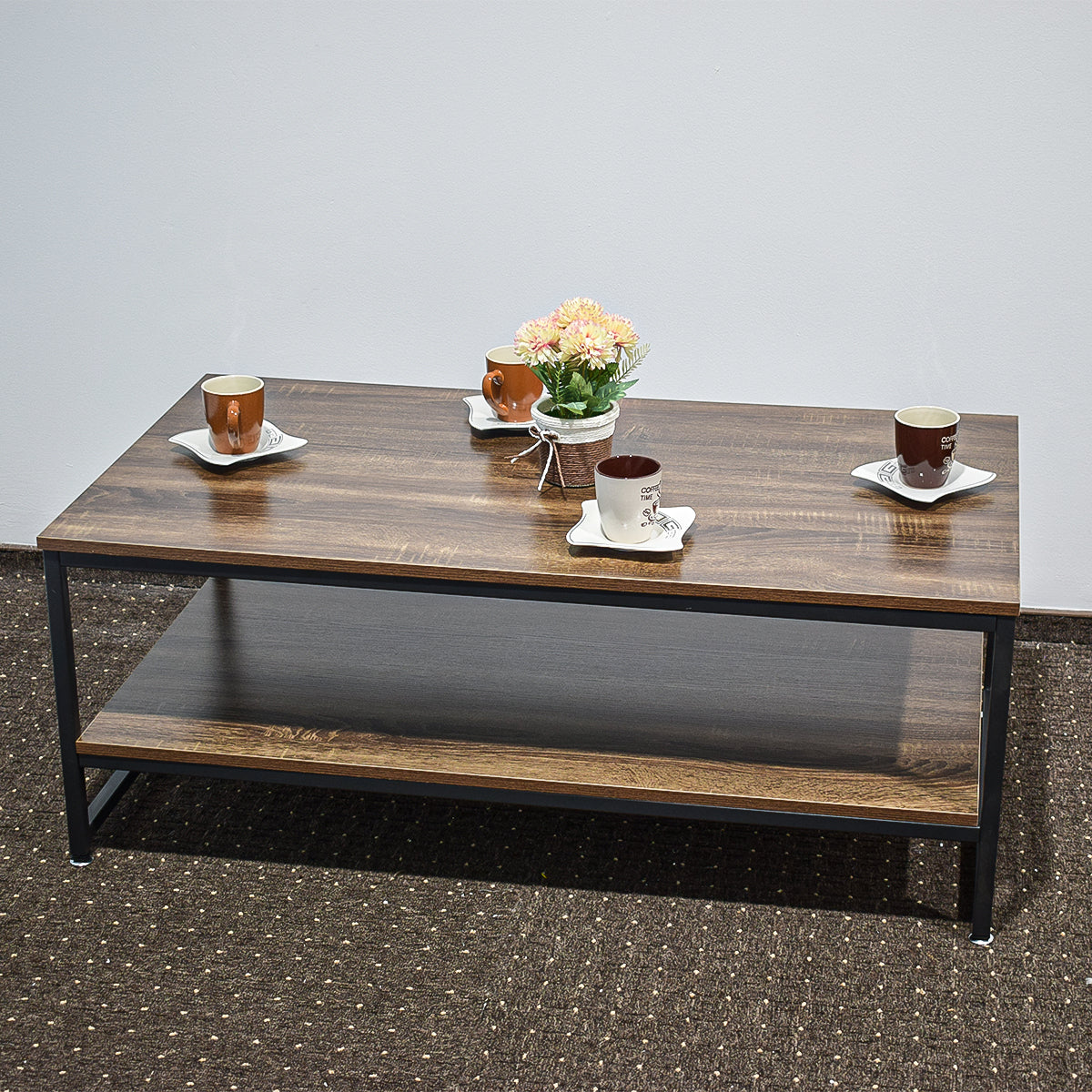 Masuta de cafea, stil modern, inaltime 43cm, Naimeed F51, Nuc