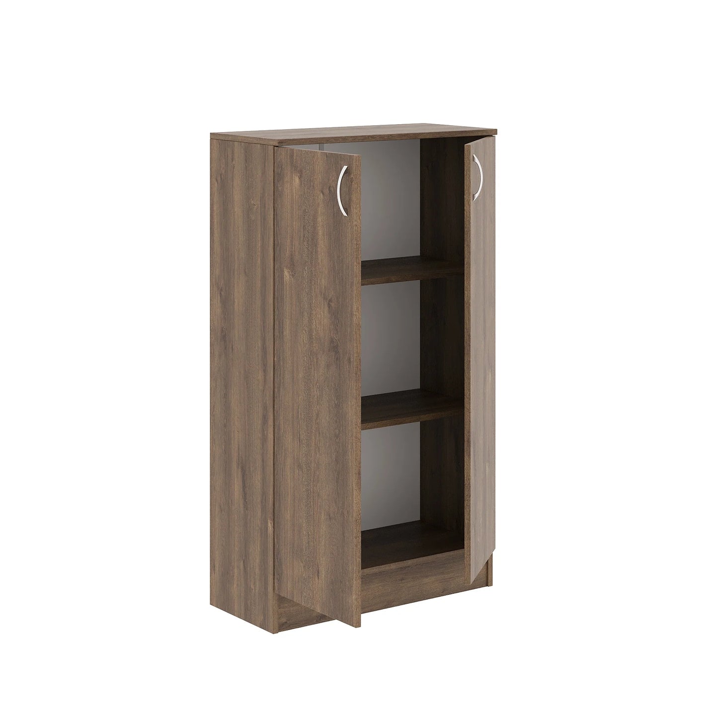 Biblioteca Flint, 2 Usi, Stejar Bronz, 70 x 32 x 122 cm