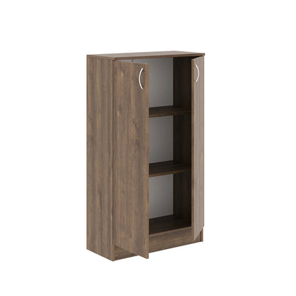 Biblioteca Flint, 2 Usi, Stejar Bronz, 70 x 32 x 122 cm