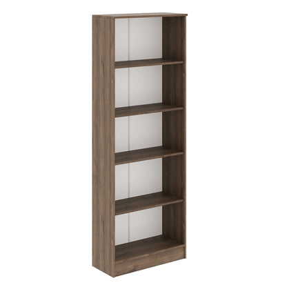 Biblioteca Flint, 4 Polite, Stejar Bronz, 70 x 32 x 200 cm