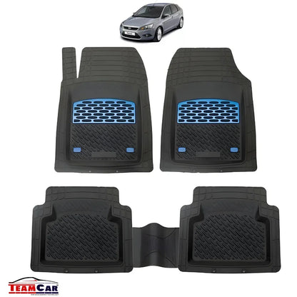 Covorase Auto TeamCar® Tip Tavita Compatibile Ford Focus 2 Hatchback 5 uși (2004–2011) Blue - 221.ro