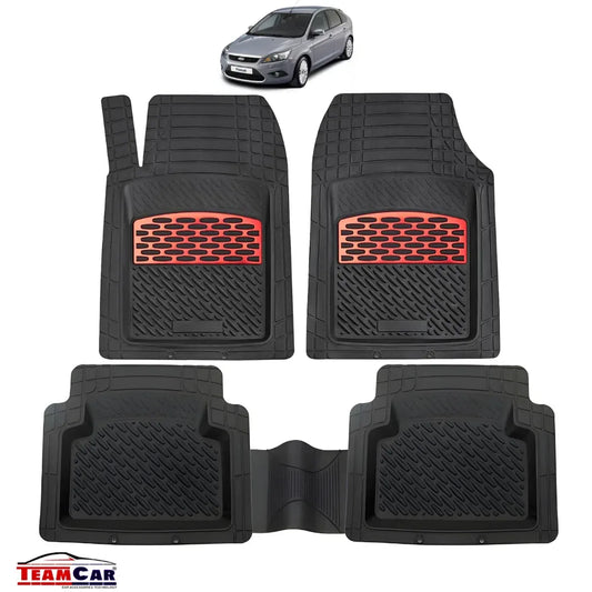 Covorase Auto TeamCar® Tip Tavita Compatibile Ford Focus 2 Hatchback 5 uși (2004–2011) Red - 221.ro