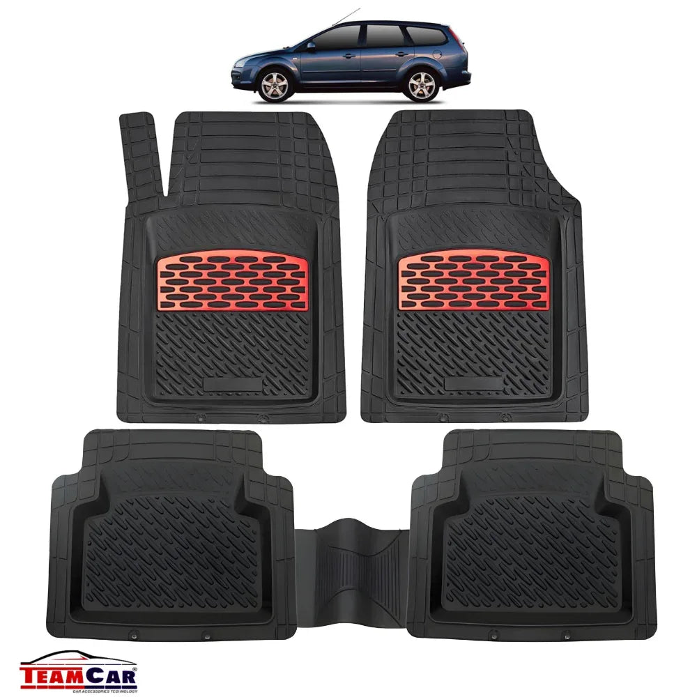 Covorase Auto TeamCar® Tip Tavita Compatibile Ford Focus Mk2 Combi 5 uși (2004–2011) Red - 221.ro