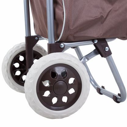 Carucior de piata pliabil, Naimeed FT-208AM, 2 roti, 37 L, Maro