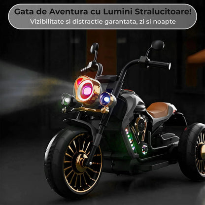 Motocicleta electrica Timebox, Functie mers inainte/inapoi, Faruri, Negru
