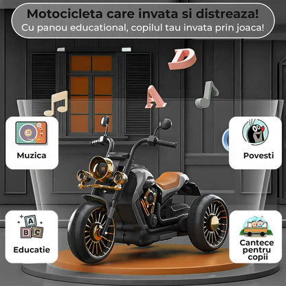 Motocicleta electrica Timebox, Functie mers inainte/inapoi, Faruri, Negru