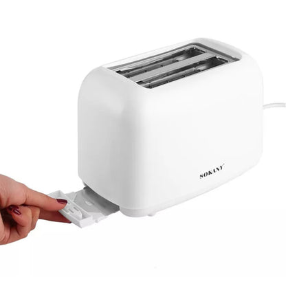Prajitor de paine Sokany HJT-022, 700 W, 2 felii, Grad de rumenire ajustabil, Functie dezghetare, Alb
