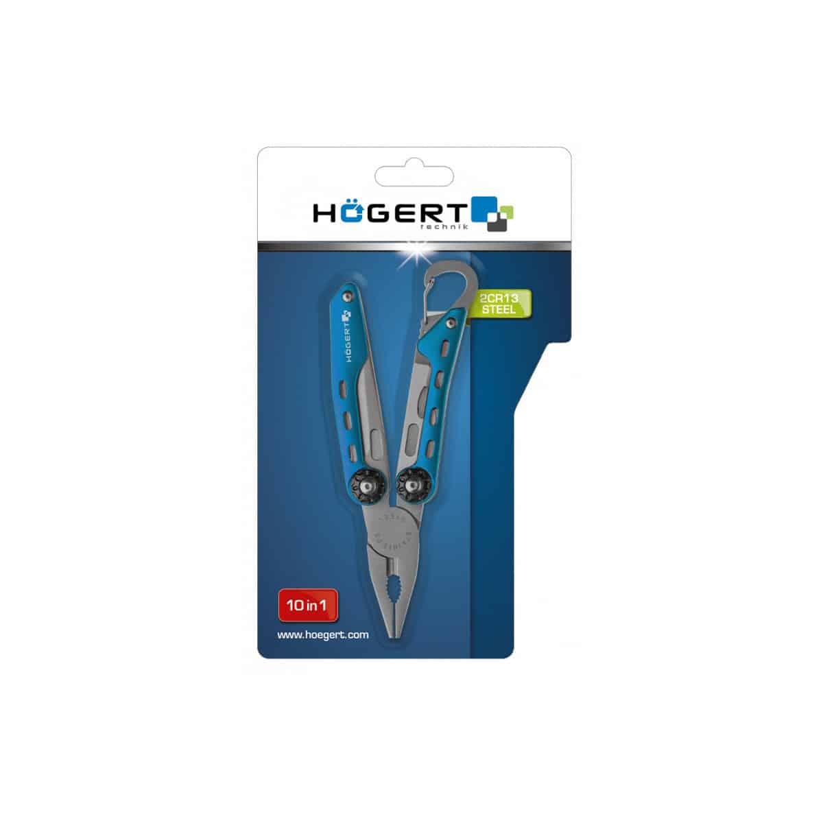 Cleste multifunctional cu 10 instrumente, cu husa de protectie si depozitare HOGERT / HT1P070