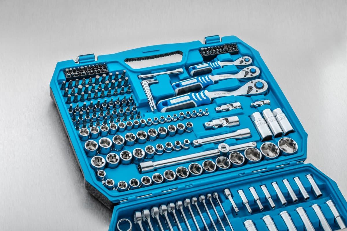 Trusa chei tubulare, 222 bucati, HOGERT / HT1R444