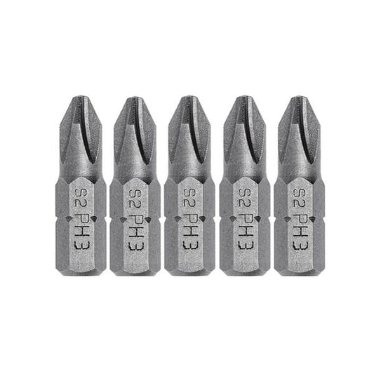 Set 5 bucati, bit-uri pentru surubelnita, PH3, 25mm HOGERT / HT1S303
