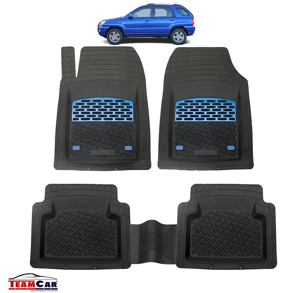 Hyundai Tucson I (2004-2009) Covorase Auto TeamCar®- Cauciuc Tip Tavita Blue - 221.ro