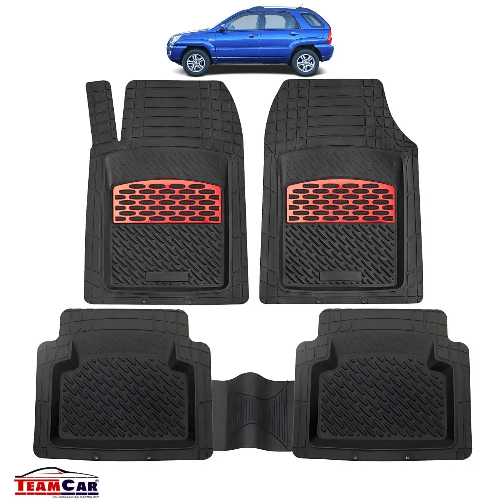 Hyundai Tucson I (2004-2009) Covorase Auto TeamCar®- Cauciuc Tip Tavita Red - 221.ro