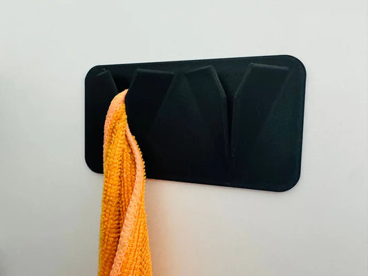 Suport Lavete - Prosop – Agățători 2 poziții, Printat 3D PLA – Organizator Bucătărie, Fără Găurire