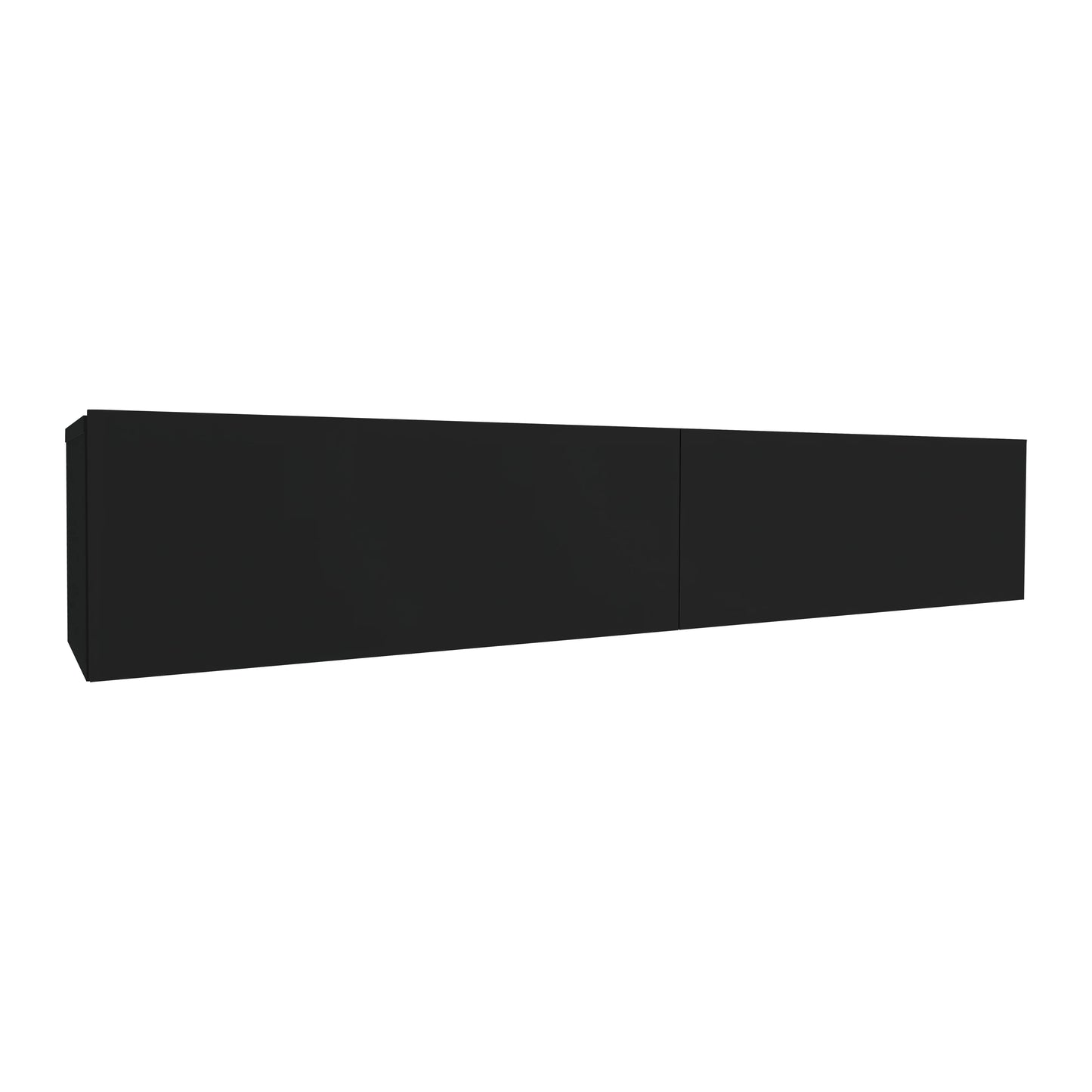 Comoda TV haaus Isla, 2 Usi, Negru, 135 x 28 x 25 cm