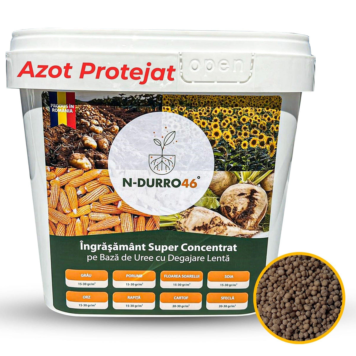 Ingrasamant cu Azot si Extracte Humice - N-Durro 46, 46% N, Efect 100 Zile, 2 kg