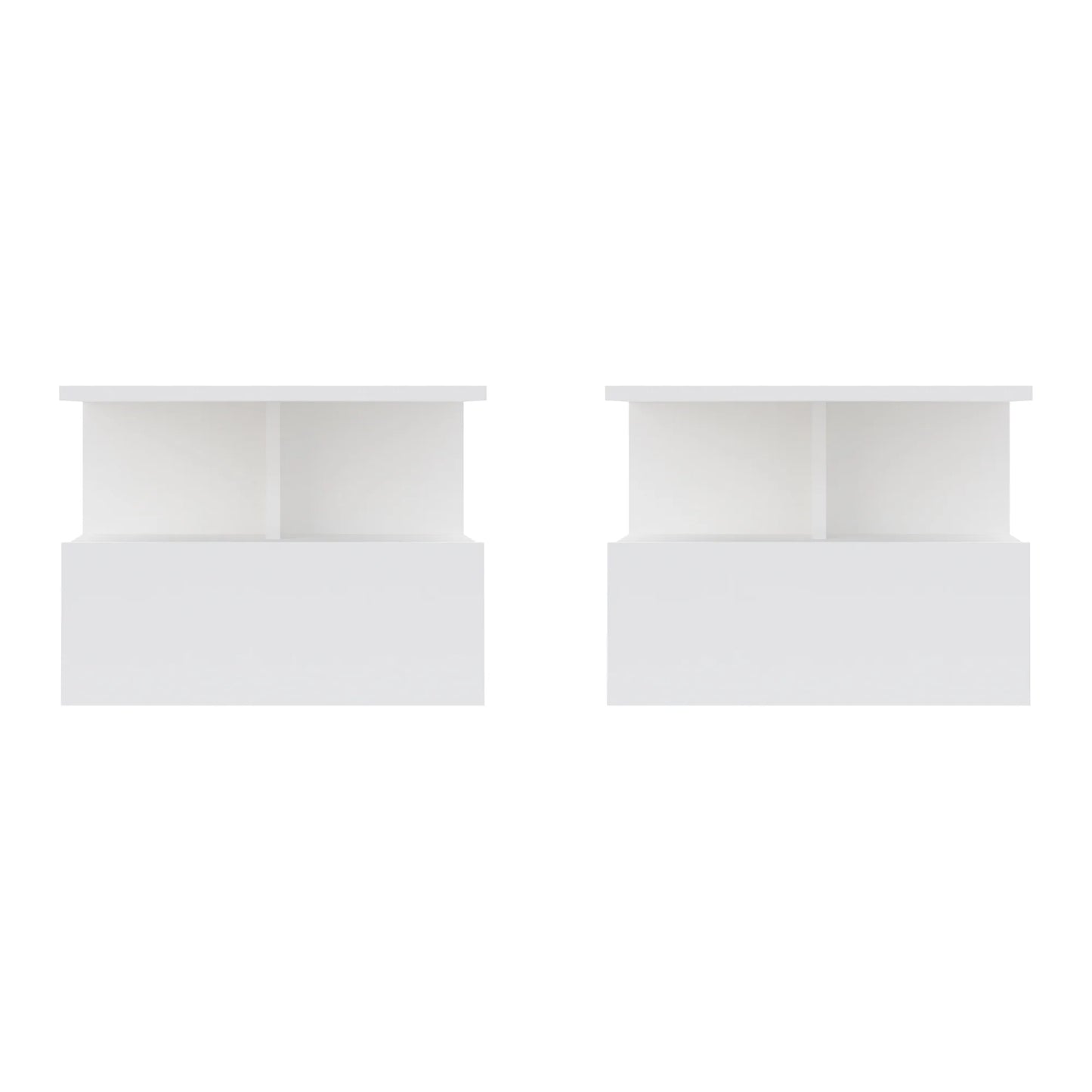 Set 2 Noptiere suspendate Kabi, 1 Usa, Alb, 45 x 30 x 34 cm