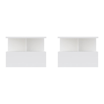 Set 2 Noptiere suspendate Kabi, 1 Usa, Alb, 45 x 30 x 34 cm
