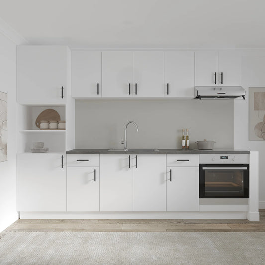 Set Bucatarie haaus Karo V24, Alb, Blat Thermo 28 mm, L 280 cm