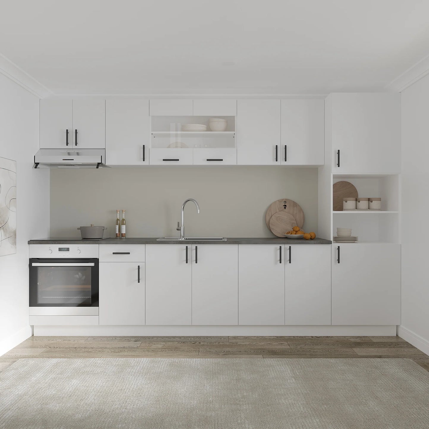 Corp Baza haaus Karo, 2 Usi, Alb, 80 x 50 x 80 cm