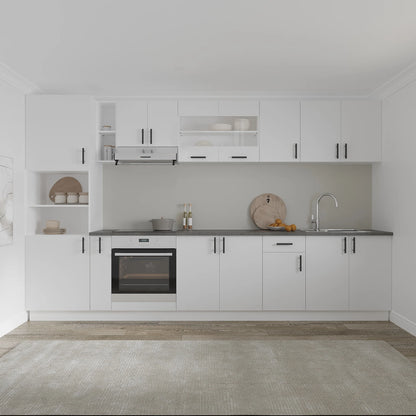 Set Bucatarie haaus Karo V33, Alb, Blat Thermo 28 mm, L 340 cm