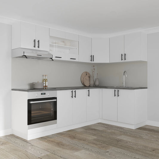 Set Bucatarie Colt haaus Karo V34, Alb, Blat Thermo 28 mm, L 240 x 140 cm