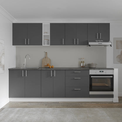 Corp haaus Cuptor Karo, Antracit/Alb, 60 x 50 x 80 cm