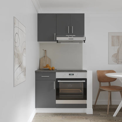 Corp haaus Cuptor Karo, Antracit/Alb, 60 x 50 x 80 cm