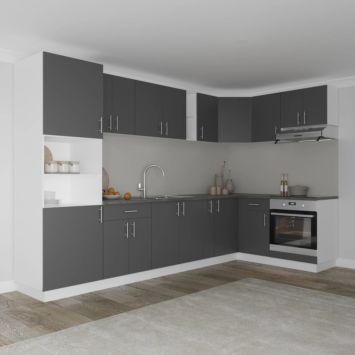 Corp Baza haaus Colt Karo, Antracit/Alb, 98 x 50 x 80 cm