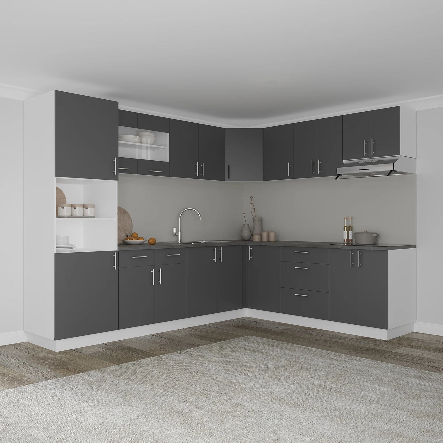 Corp Baza haaus Colt Karo, Antracit/Alb, 98 x 50 x 80 cm