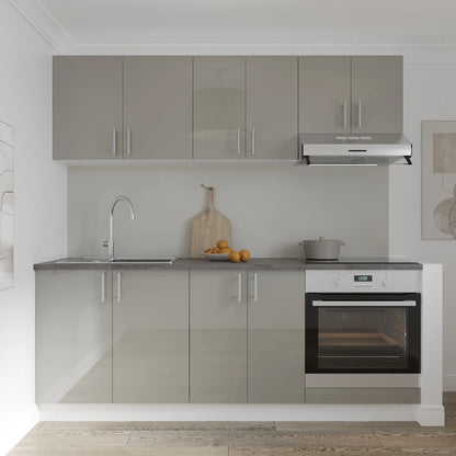 Corp haaus Cuptor Karo, Gri Lucios/Alb, MDF, 60 x 50 x 80 cm