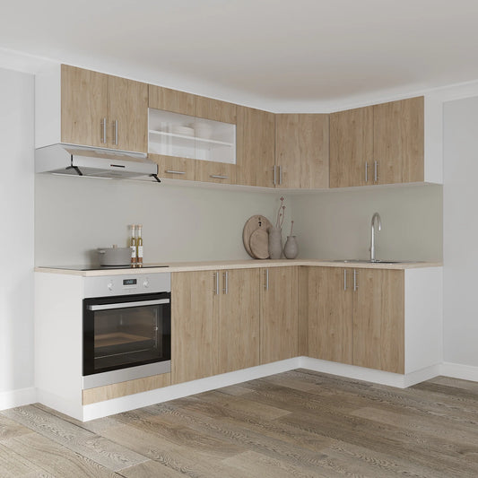 Corp Baza haaus Colt Karo, Lemn Natural/Alb, 98 x 50 x 80 cm