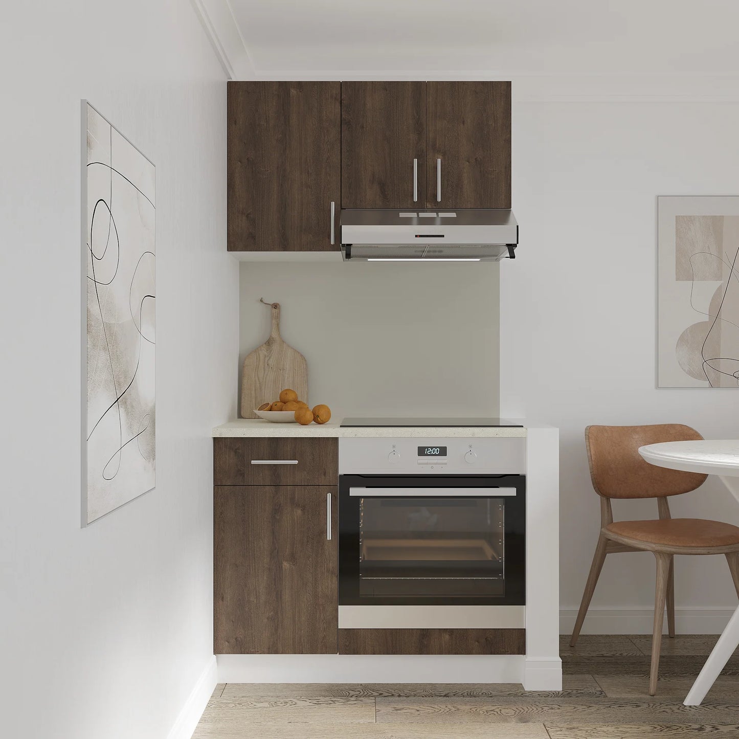 Corp haaus Cuptor Karo, Stejar Bronz/Alb, 60 x 50 x 80 cm