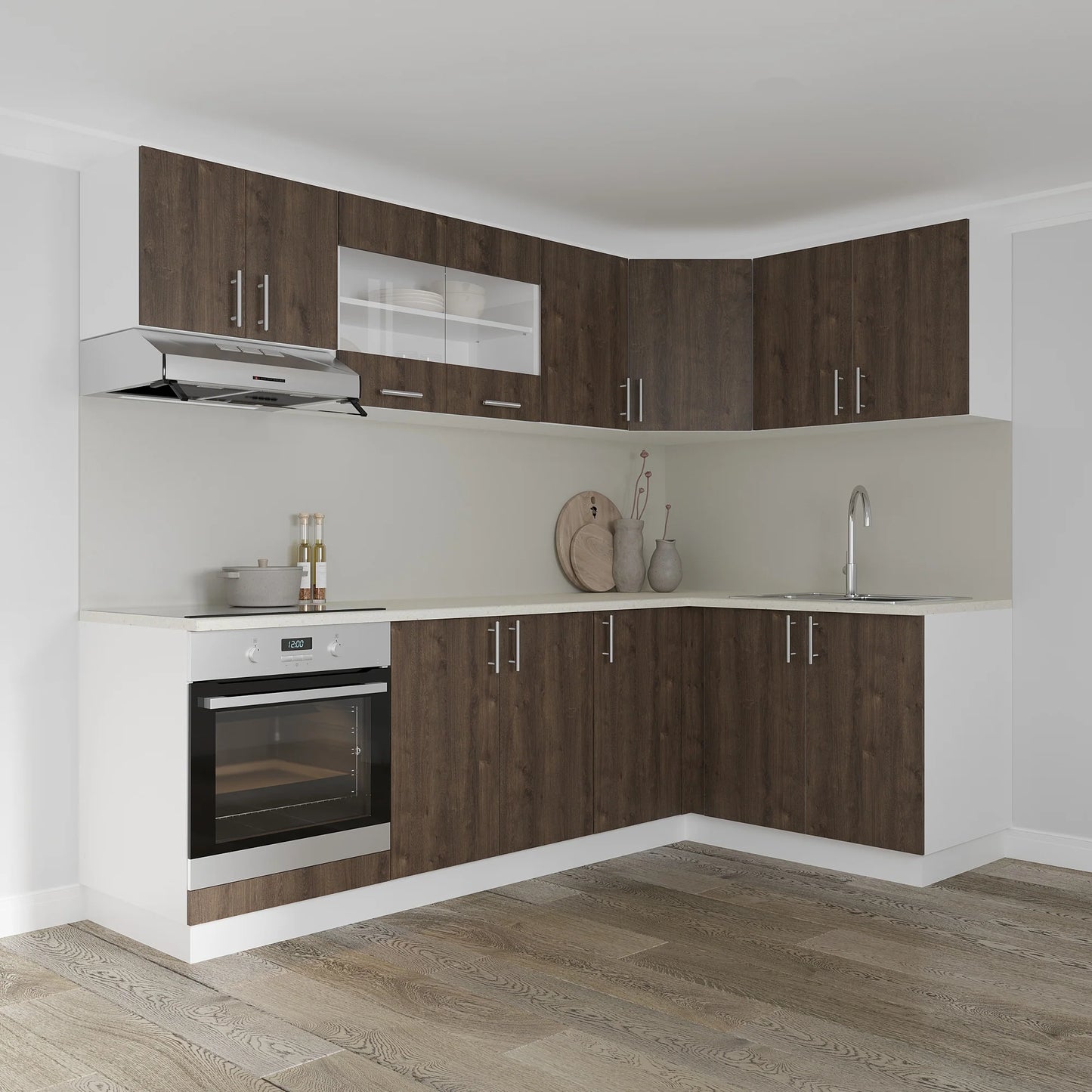 Corp Baza haaus Colt Karo, Stejar Bronz/Alb, 98 x 50 x 80 cm