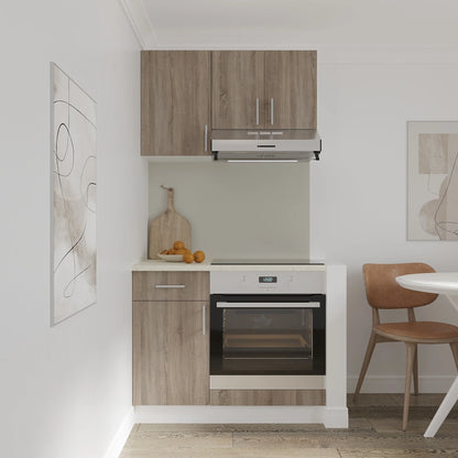 Corp haaus Cuptor Karo, Stejar Sonoma Inchis/Alb, 60 x 50 x 80 cm