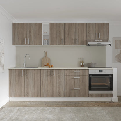 Corp haaus Cuptor Karo, Stejar Sonoma Inchis/Alb, 60 x 50 x 80 cm