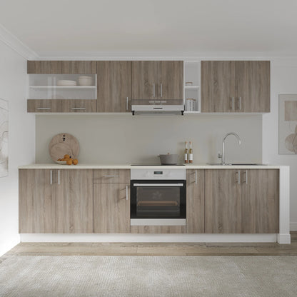 Corp Baza haaus Karo, 2 Usi, Stejar Sonoma Inchis/Alb, 80 x 50 x 80 cm
