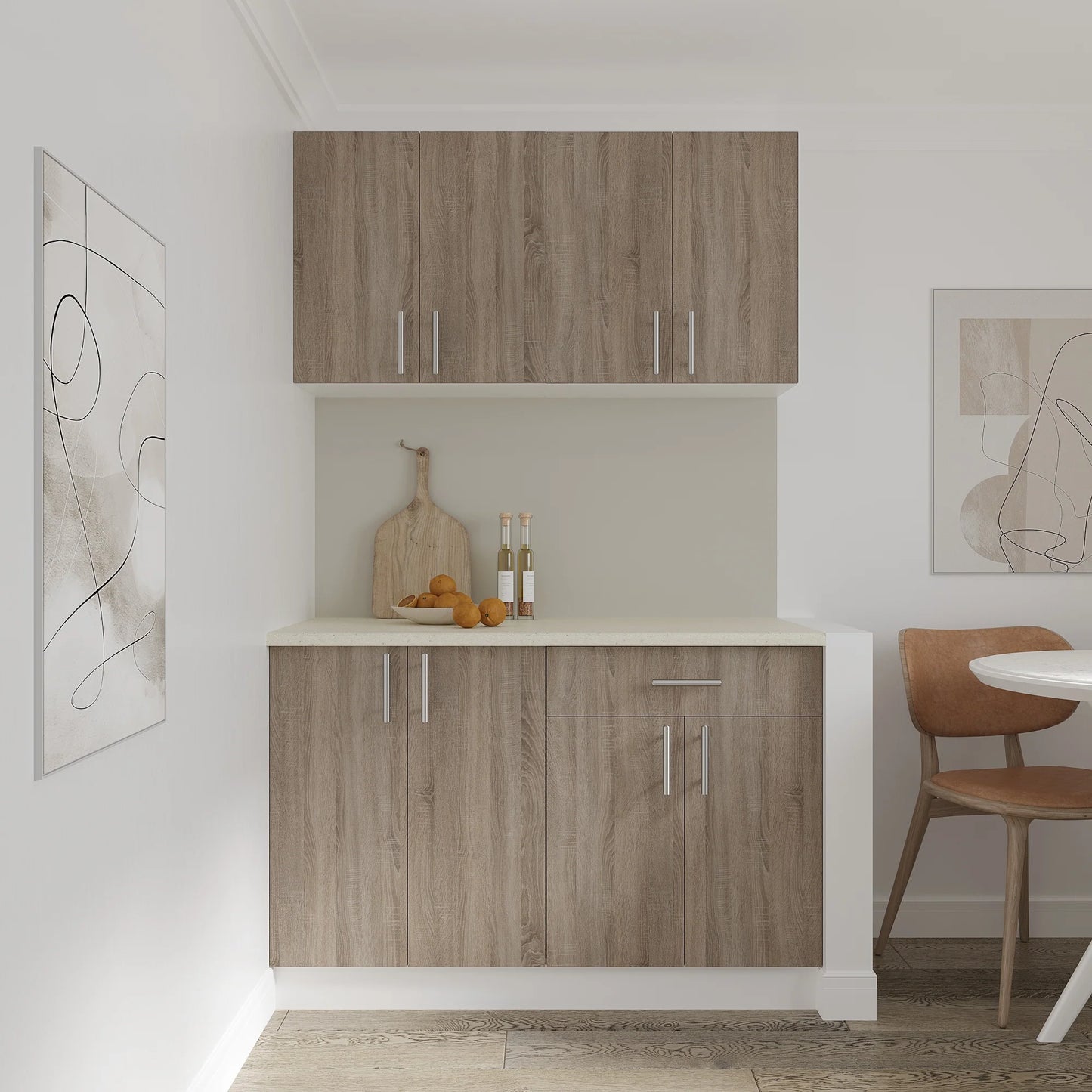 Corp Baza haaus Karo, 2 Usi, Stejar Sonoma Inchis/Alb, 60 x 50 x 80 cm