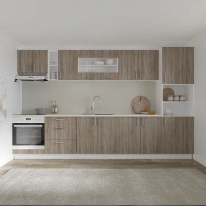 Corp Superior haaus Karo, 2 Usi, Stejar Sonoma Inchis/Alb, 80 x 30 x 60 cm