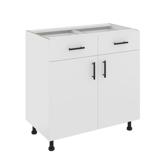 Corp Baza haaus Karo, 2 Sertare, 2 Usi, Alb, 80 x 50 x 80 cm