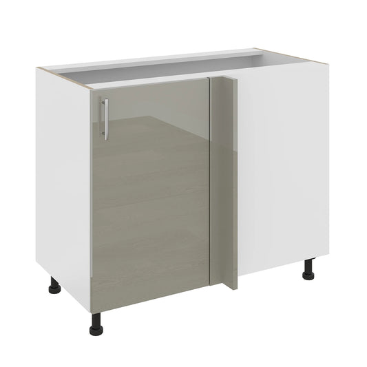 Corp Baza haaus Colt Karo, Gri Lucios/Alb, MDF, 98 x 50 x 80 cm