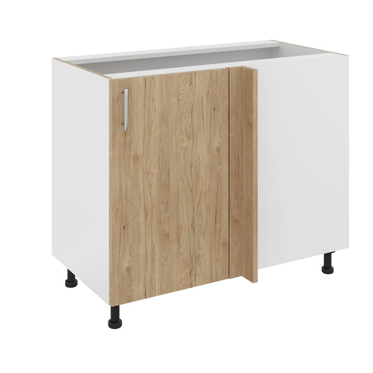 Corp Baza haaus Colt Karo, Lemn Natural/Alb, 98 x 50 x 80 cm